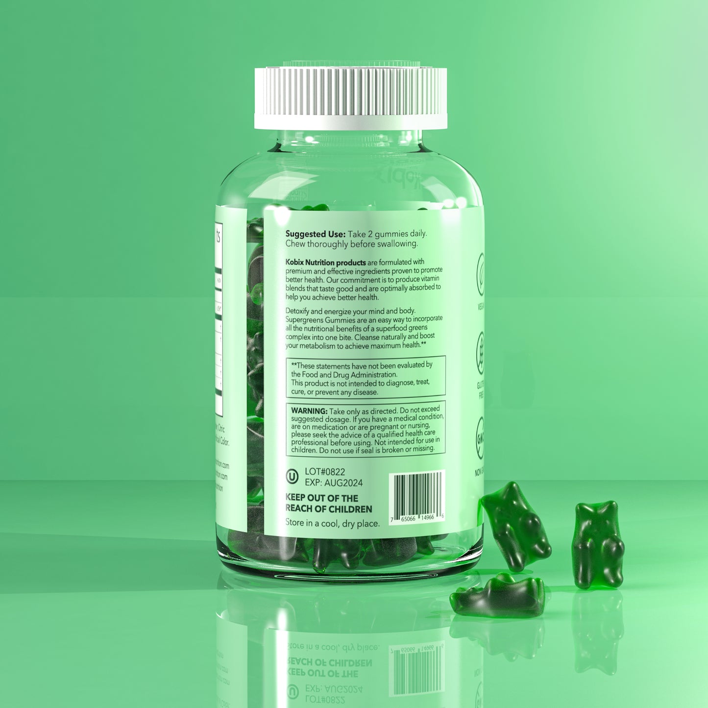 Supergreens Gummies Bottle